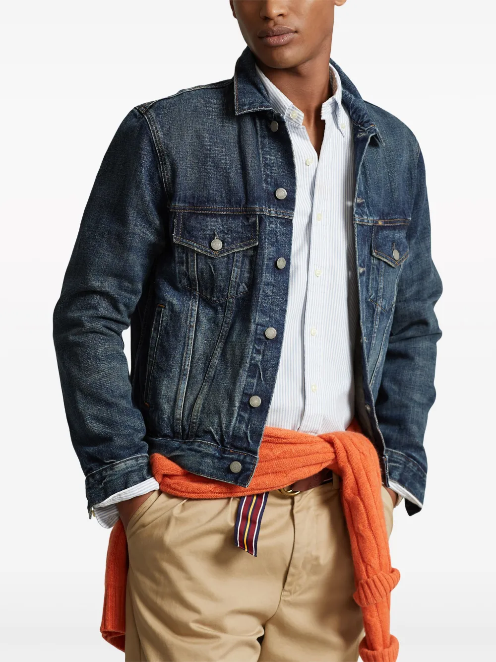 Классическая джинсовая куртка POLO RALPH LAUREN, синий — фото 3