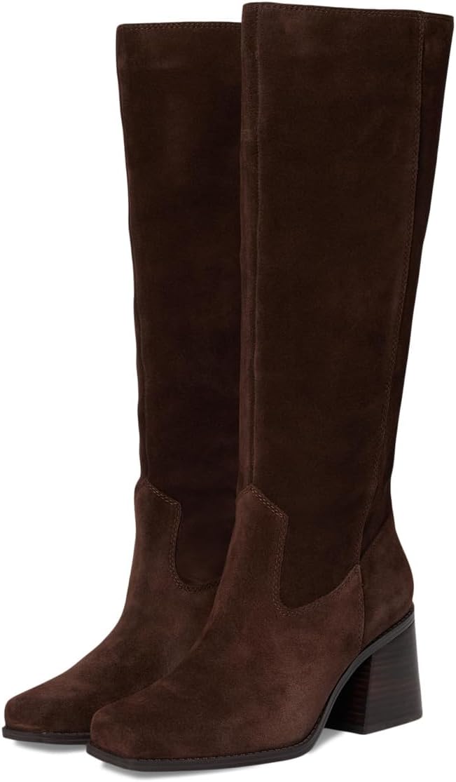 Ботинки Vince Camuto Women's Sangeti Wide Calf Stacked Heel Knee High Boot, Brownie