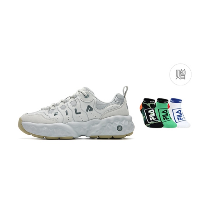 FILA Мужские повседневные кроссовки low top MUFFIN с амортизацией, устойчивые к истиранию, легкие, фиолетово-серые — фото 3
