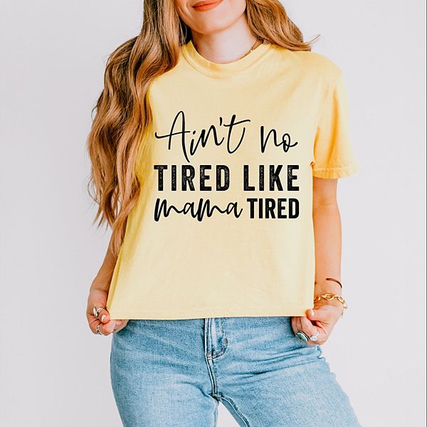 

Бокс-топ с укороченным кроем Ain't no tired like mama tired Simply Sage Market, Butter