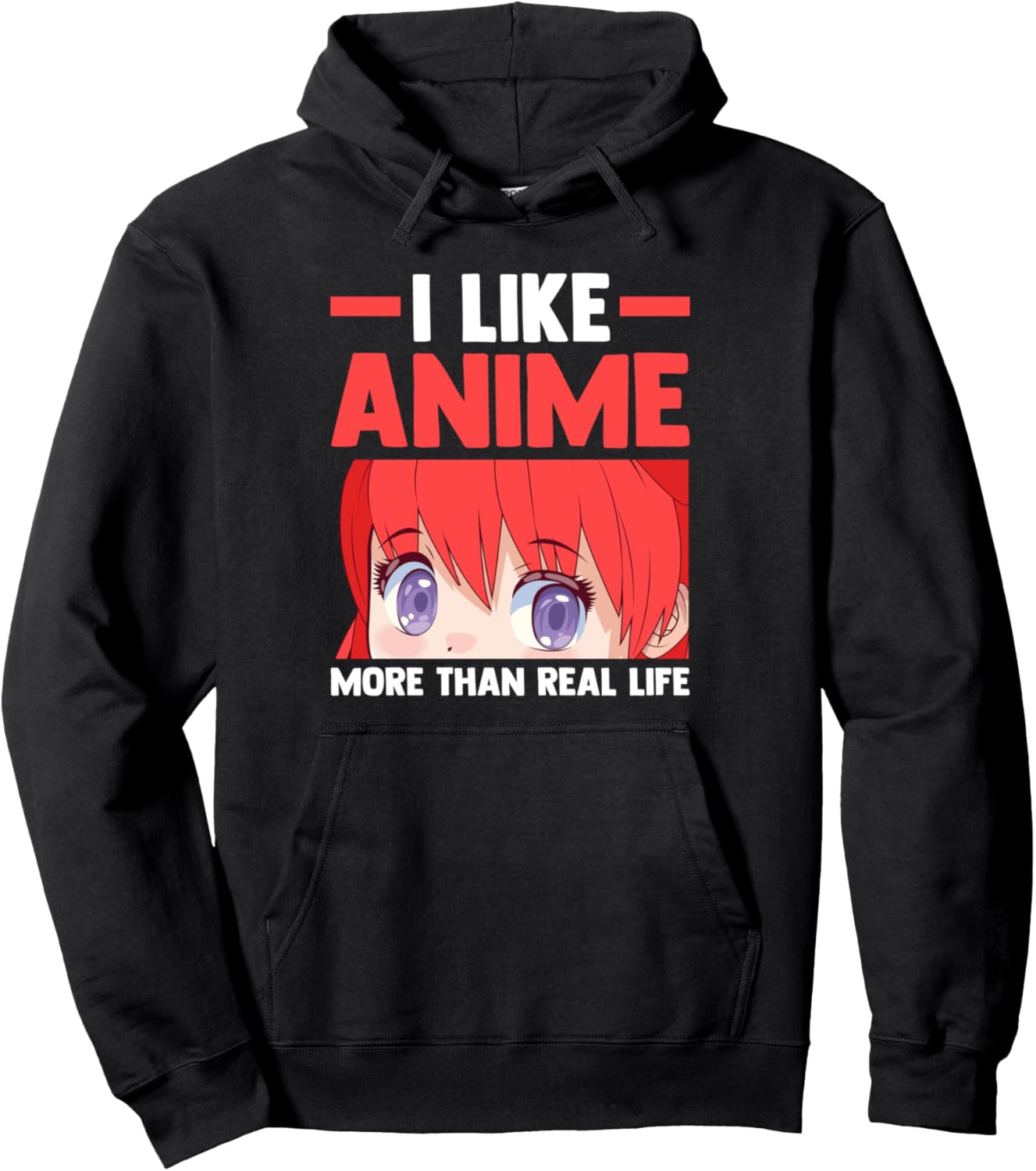 

Мне аниме нравится больше, чем реальная жизнь. Толстовка Anime Merch & Anime Merchandise Gift, черный
