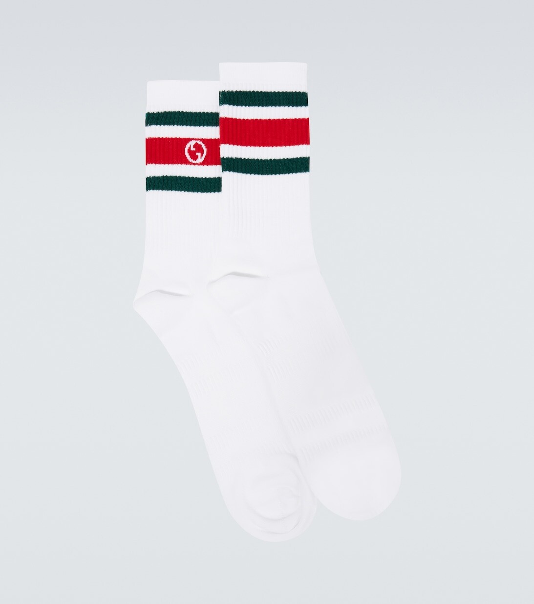 

Носки Web Stripe Interlocking G Gucci, белый