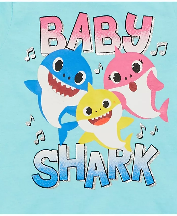 Детские футболки с принтом Shark, 3 шт. [Размер] Pinkfong, мультиколор — фото 4