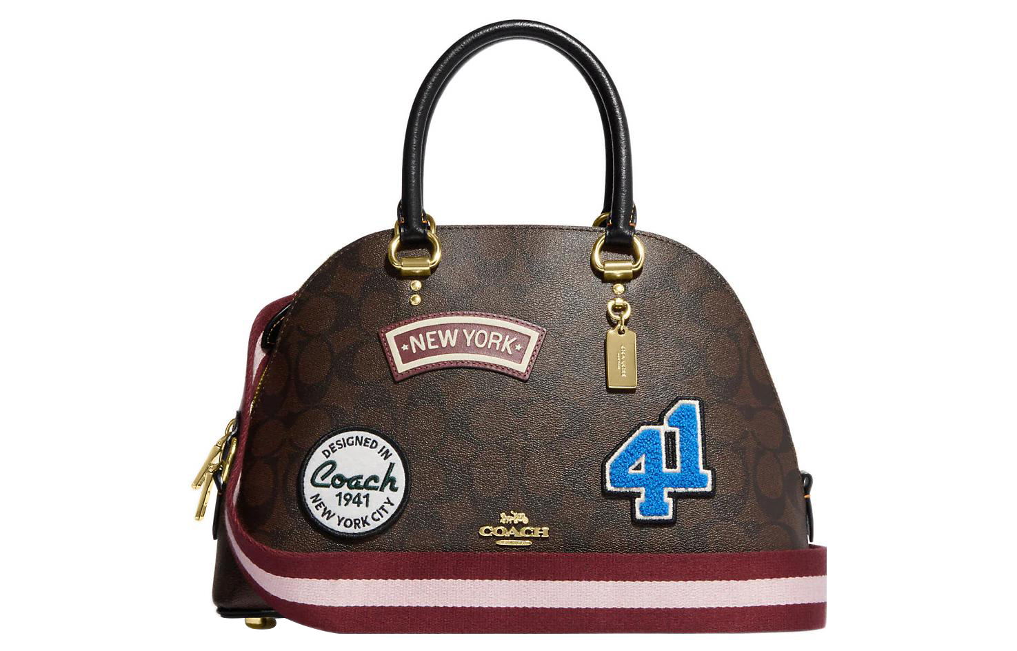 

Кожаная сумка Katy через плечо, большая, женская, темно-коричневая COACH