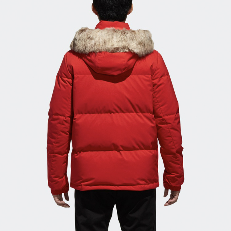 Adidas Мужская легкая алая пуховая куртка, Light Scarlet — фото 4