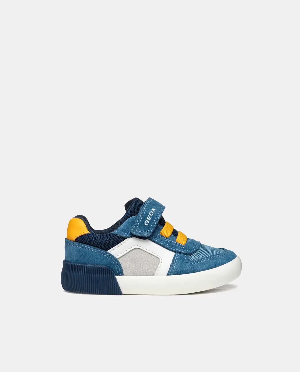 

Легкие кроссовки с глубоким вырезом для мальчиков Geox, цвет Azul denim
