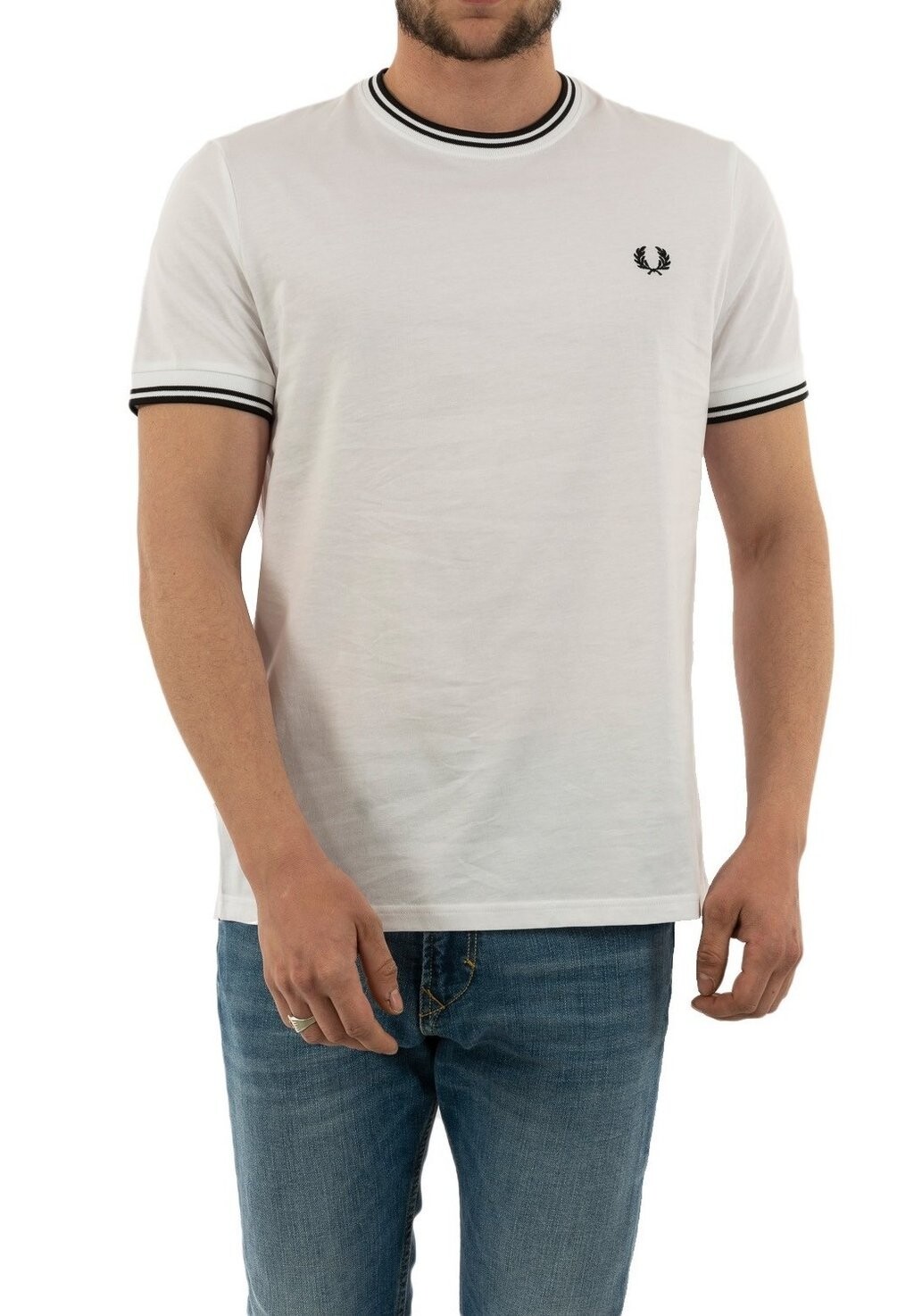 

Футболка с принтом Fred Perry, белый