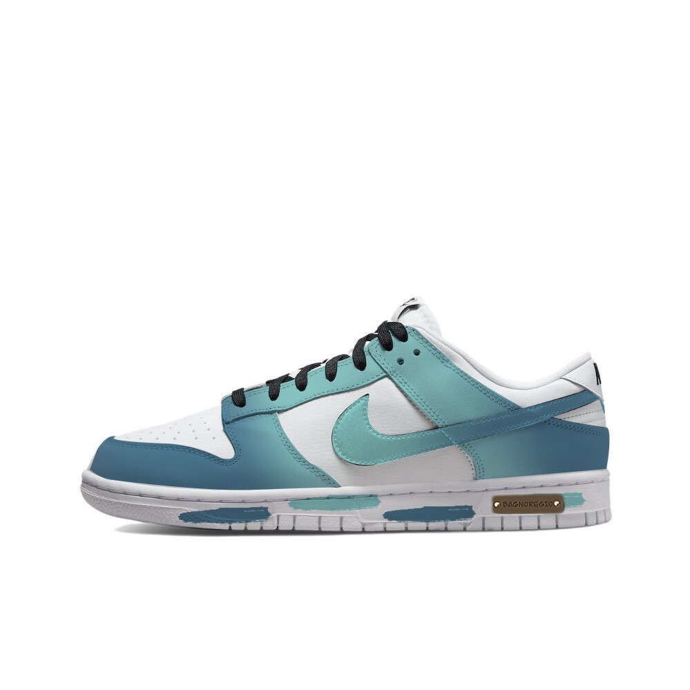 

Кроссовки Nike Dunk Skateboarding Shoes Men Low-top Eveblue/Techgreen/Iolite, зеленый
