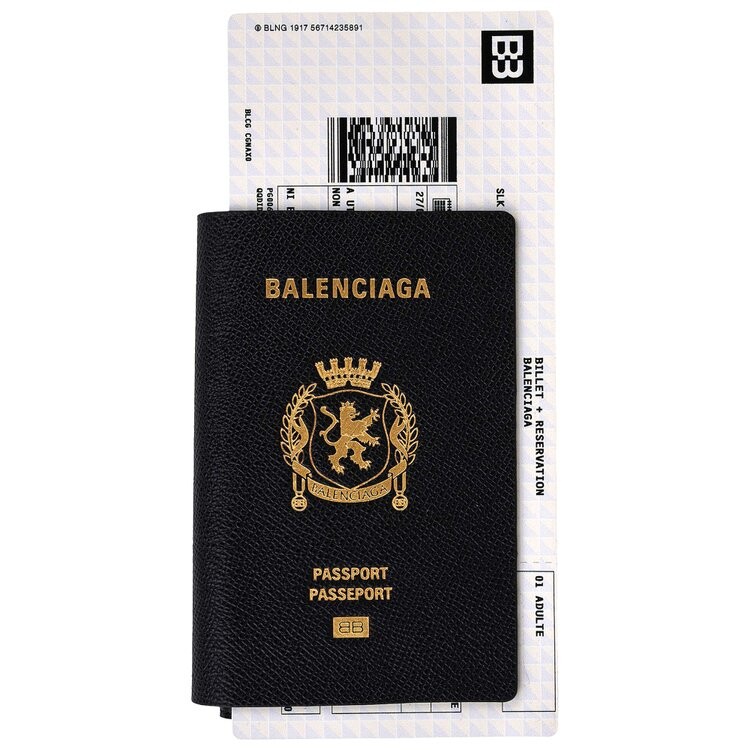 

Кошелек Balenciaga Passport Long Wallet 1 Ticket, черный
