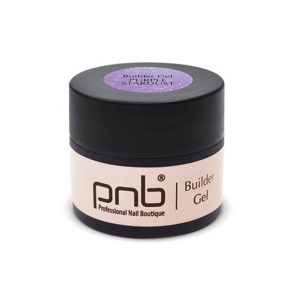 

Конструирующий гель UV/LED, фиолетовый, звездная пыль, 5 мл Pnb Builder gel, цвет purple stardust
