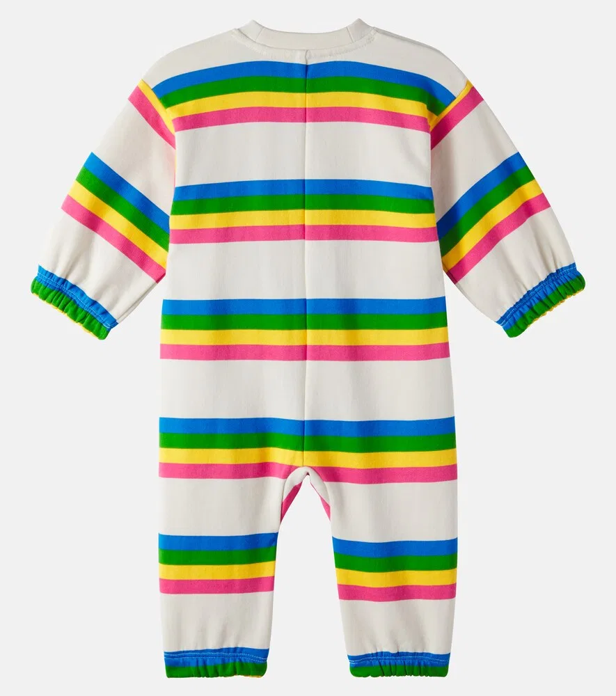 Комбинезон Baby Ritzratz в полоску из хлопкового трикотажа Mini Rodini, мультиколор — фото 2