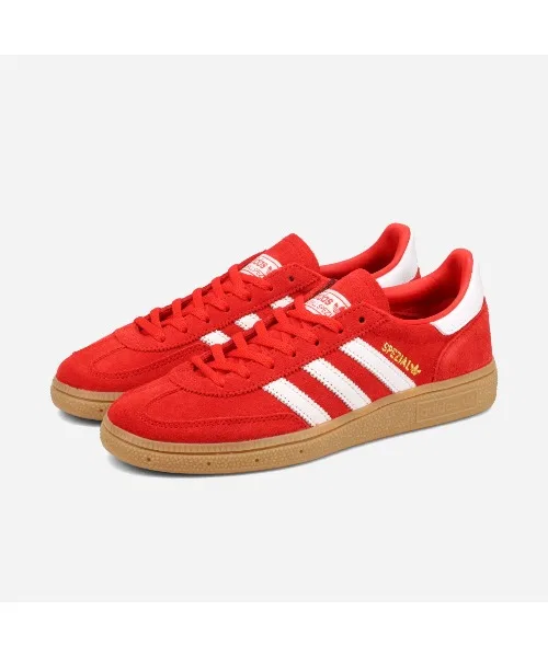 Унисекс кроссовки из кожи adidas HANDBALL SPEZIAL красные