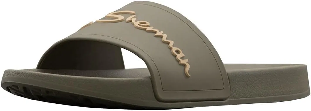 Сандалии-слайды водонепроницаемые Ben Sherman, оливковый/коричневый