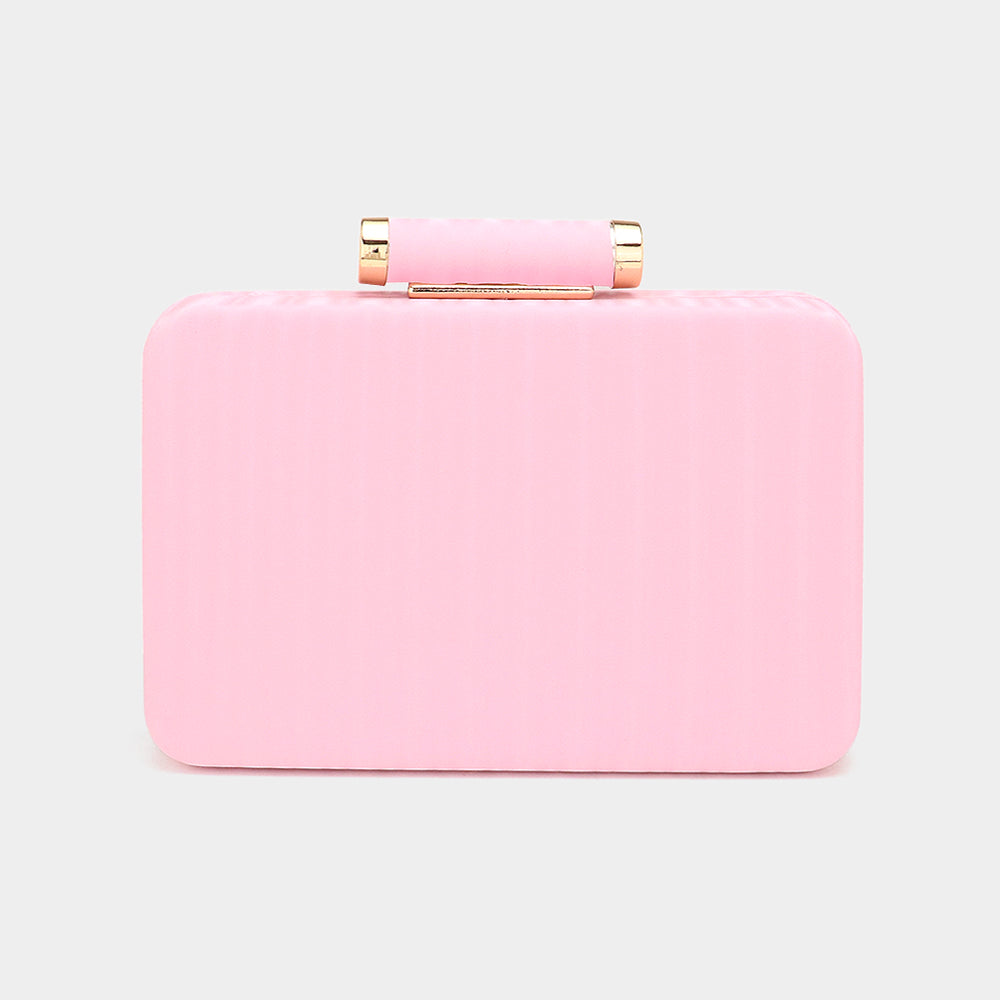 

Твердый тисненый клатч или сумка через плечо FASHNZFAB, розовый