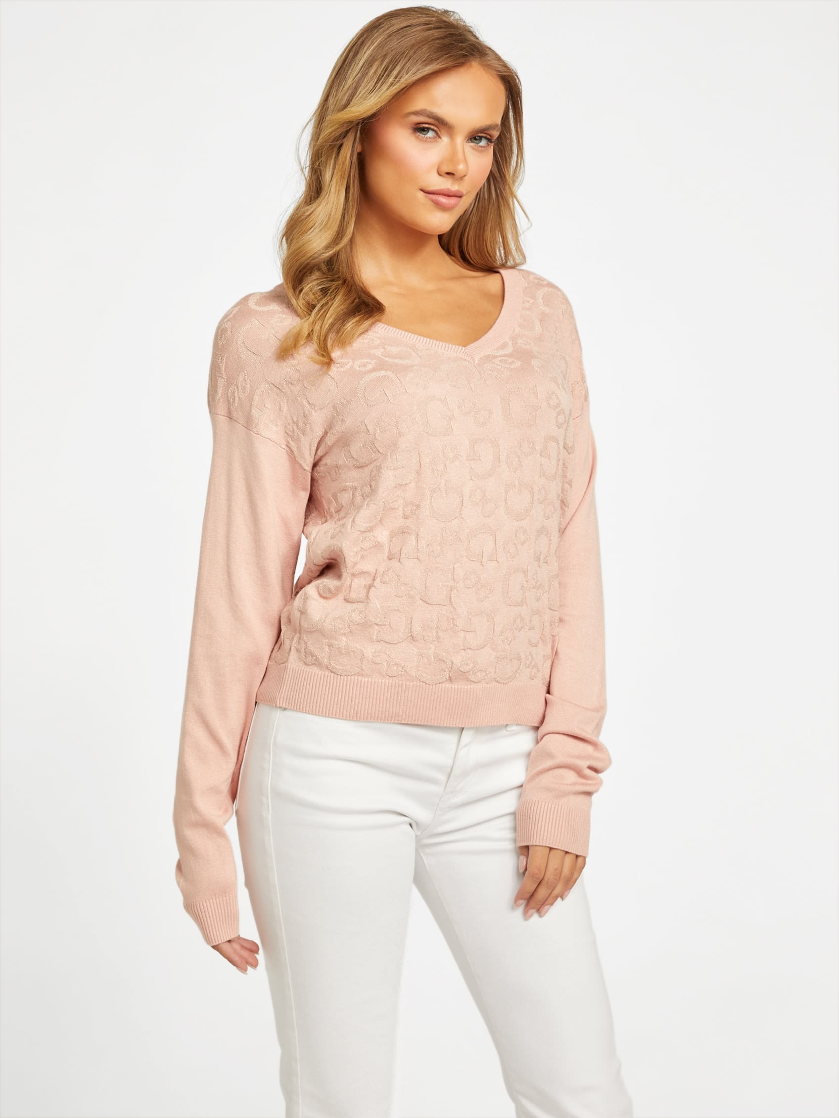 

Свитер с логотипом Ritchell Guess Factory, цвет vapor rose