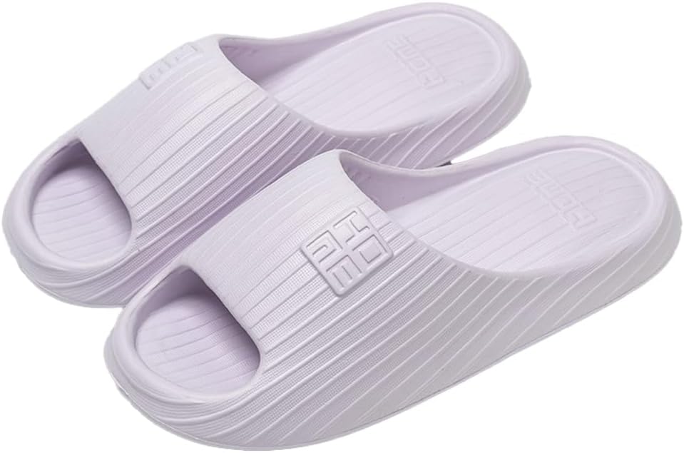 

Летние домашние тапочки для женщин и мужчин, милые шлепанцы для дома, душевые сандалии с мягкой подошвой, противоскользящие, быстро сохнущие, для ванной и улицы Rungion, пурпурный