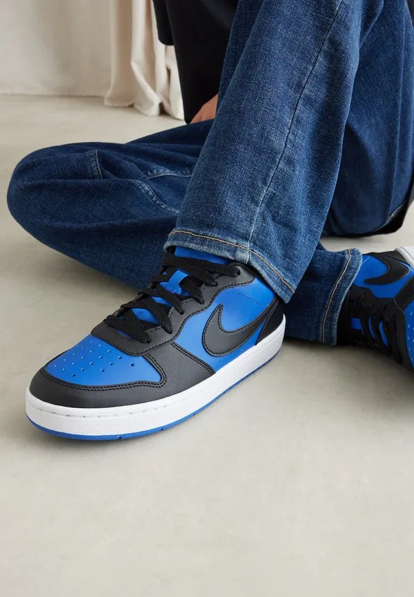 Тренеры court borough low recraft Nike Sportswear, Game Royal/Black/White — фото 3