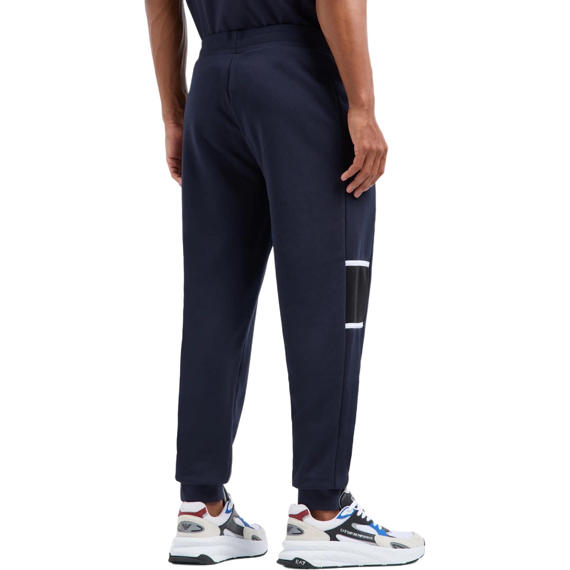 Штаны повседневные мужские тёмно-синие EA7 SS24 EMPORIO ARMANI — фото 4