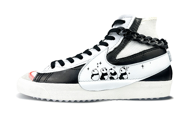 

Кроссовки Nike Blazer Skateboarding Shoes Unisex Mid-top Black/white, белый