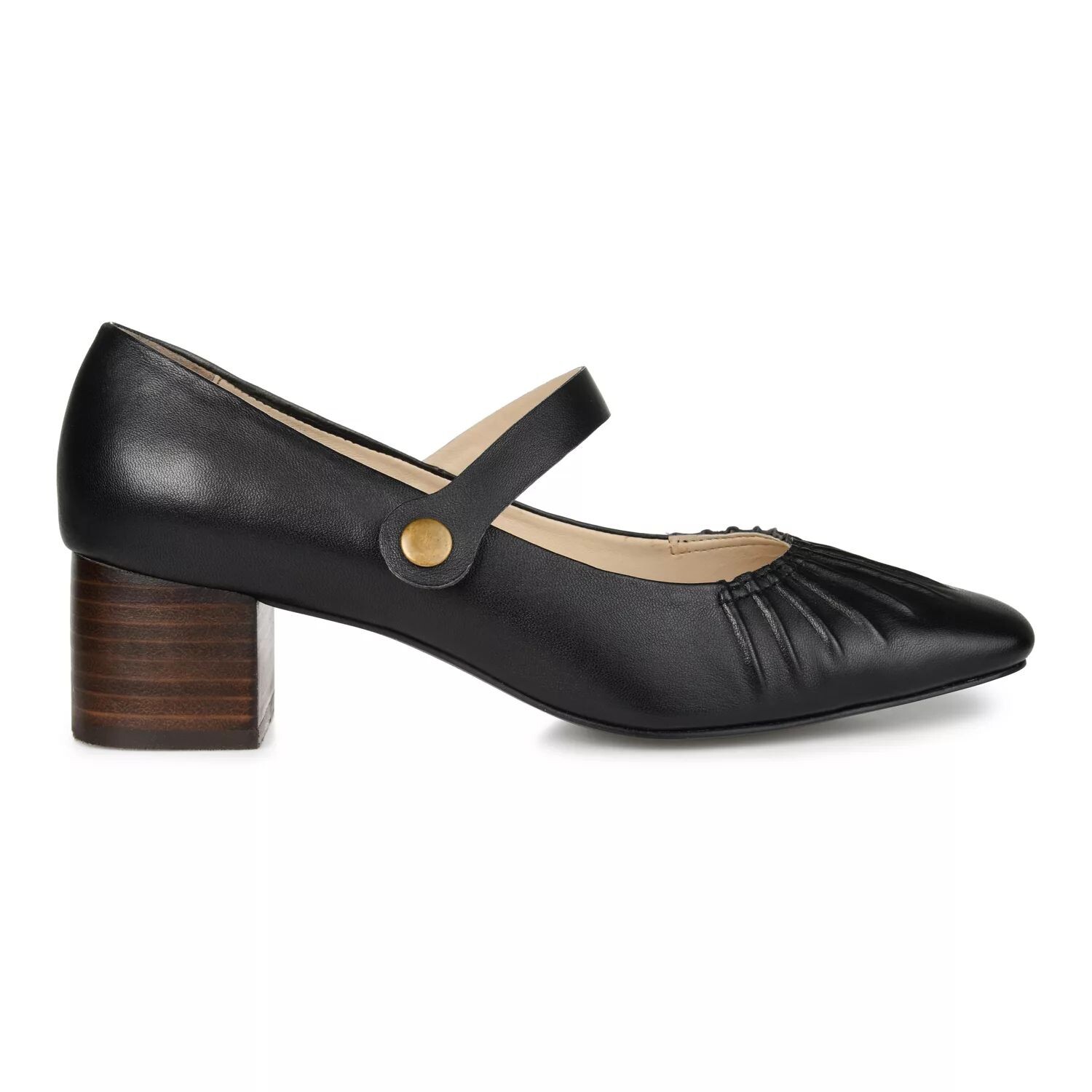 

Женские кожаные туфли Мэри Джейн Journee Signature Ellsy Tru Comfort Foam Journee Signature, бежевый