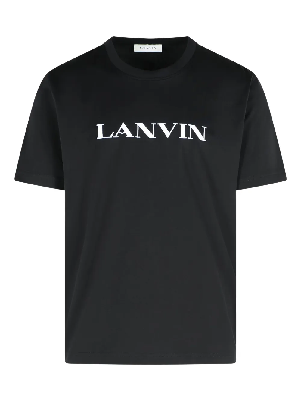 

Хлопковая футболка с логотипом Lanvin, черный