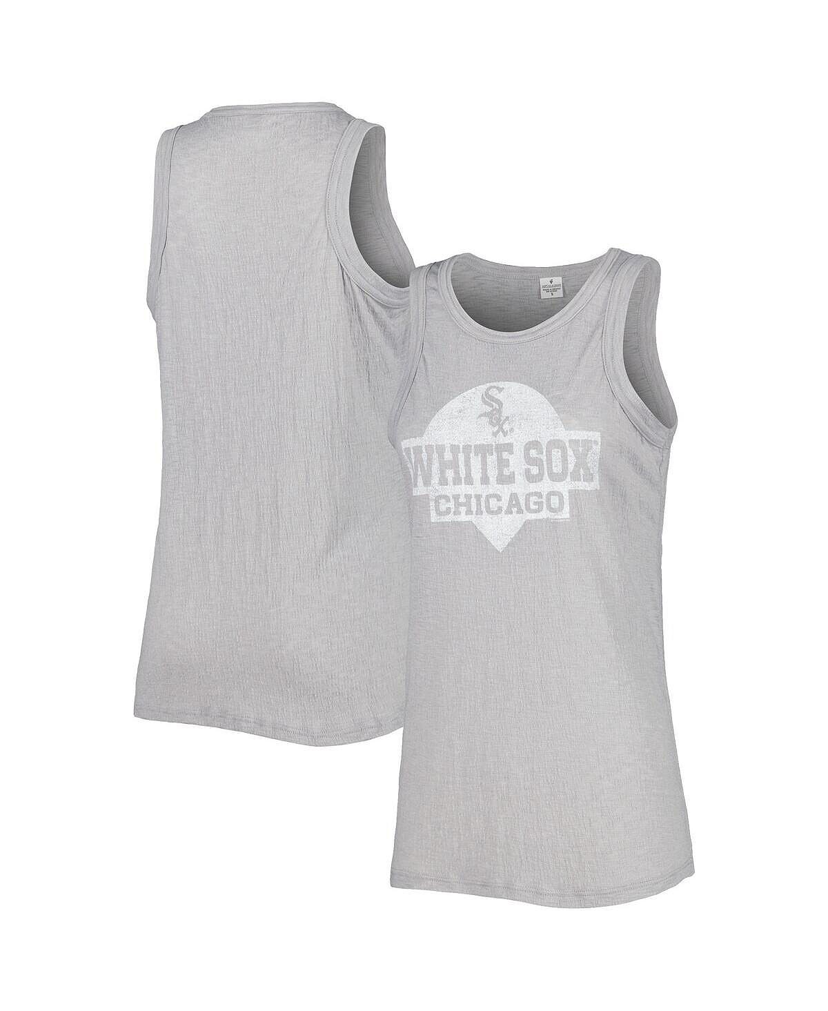 

Женская серая майка Chicago White Sox Tri-Blend Soft As A Grape, серый