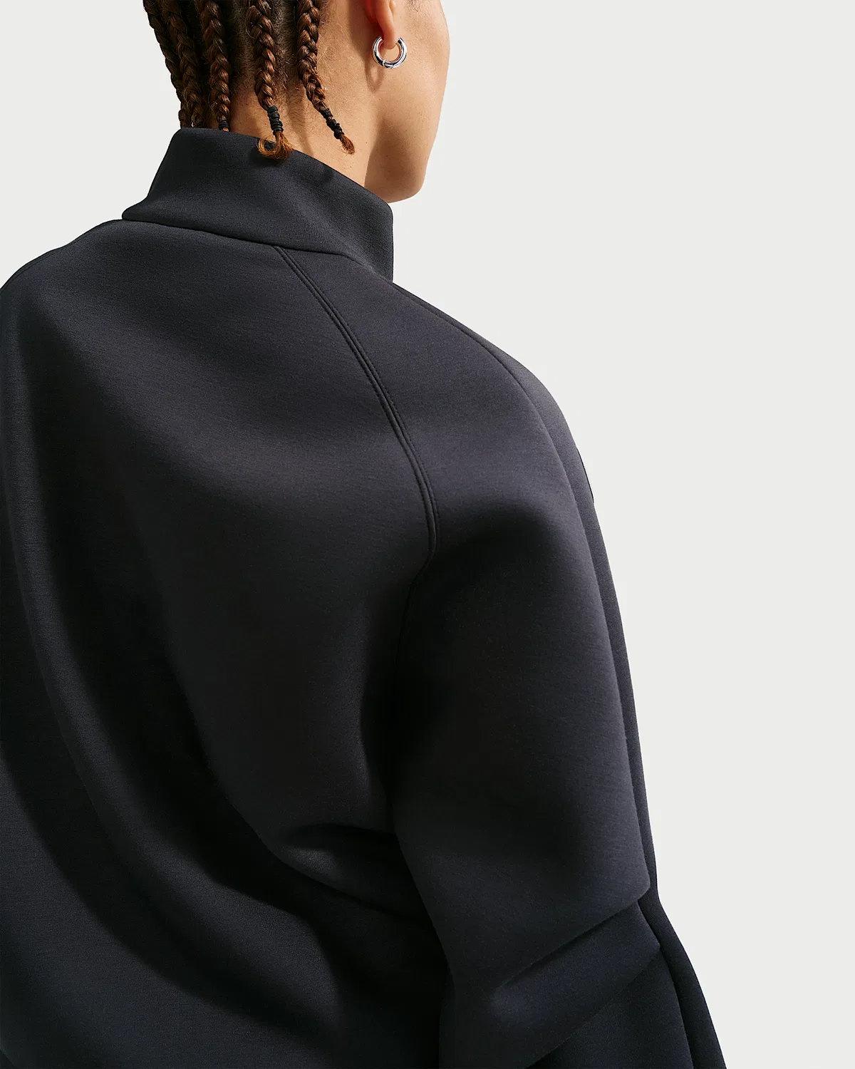 Женская оверсайз-куртка Nike Pregame Fleece, Black/Black — фото 2