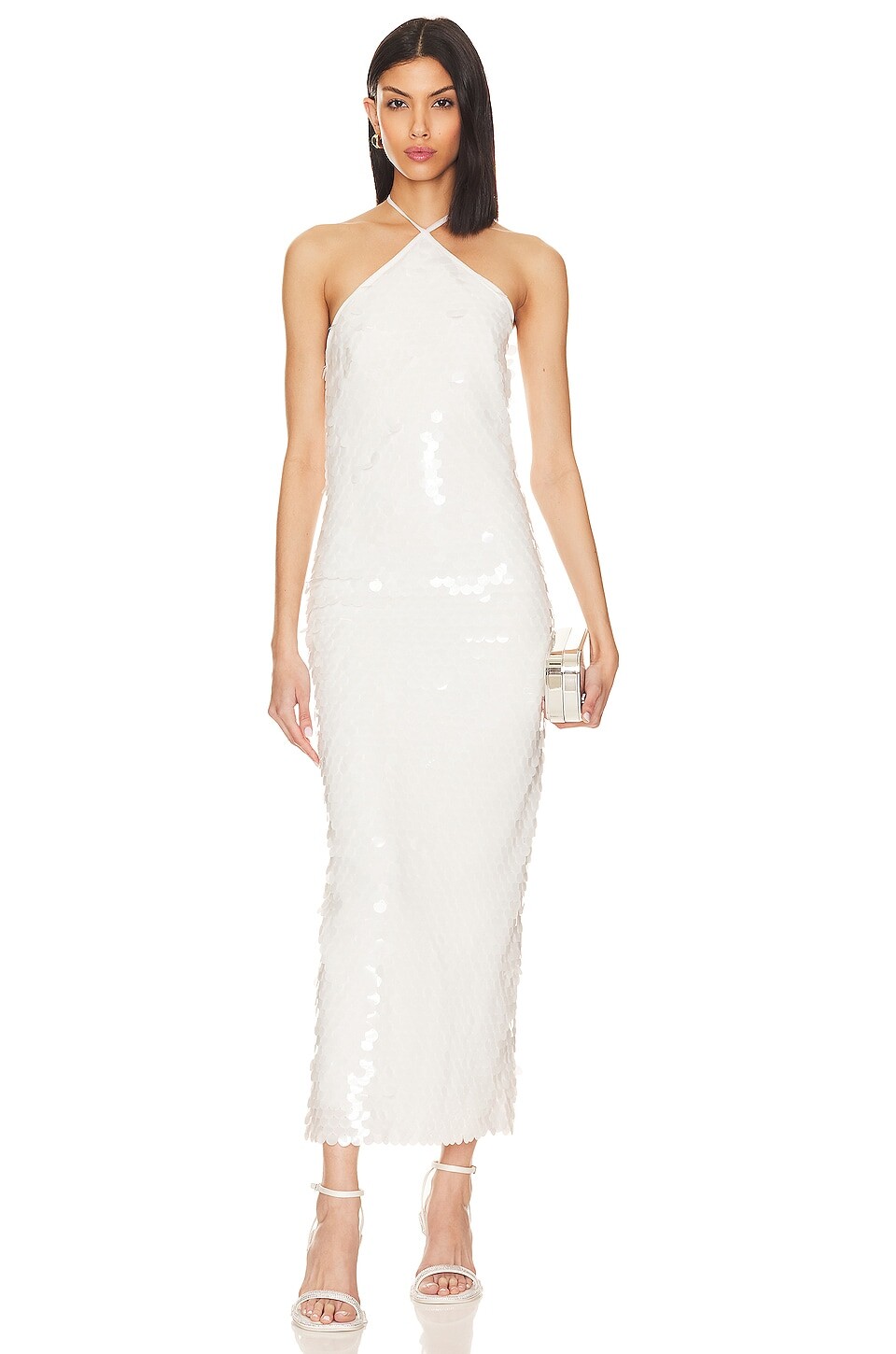 

Платье The New Arrivals by Ilkyaz Ozel BlancaTriangle Neck, цвет White Sequin