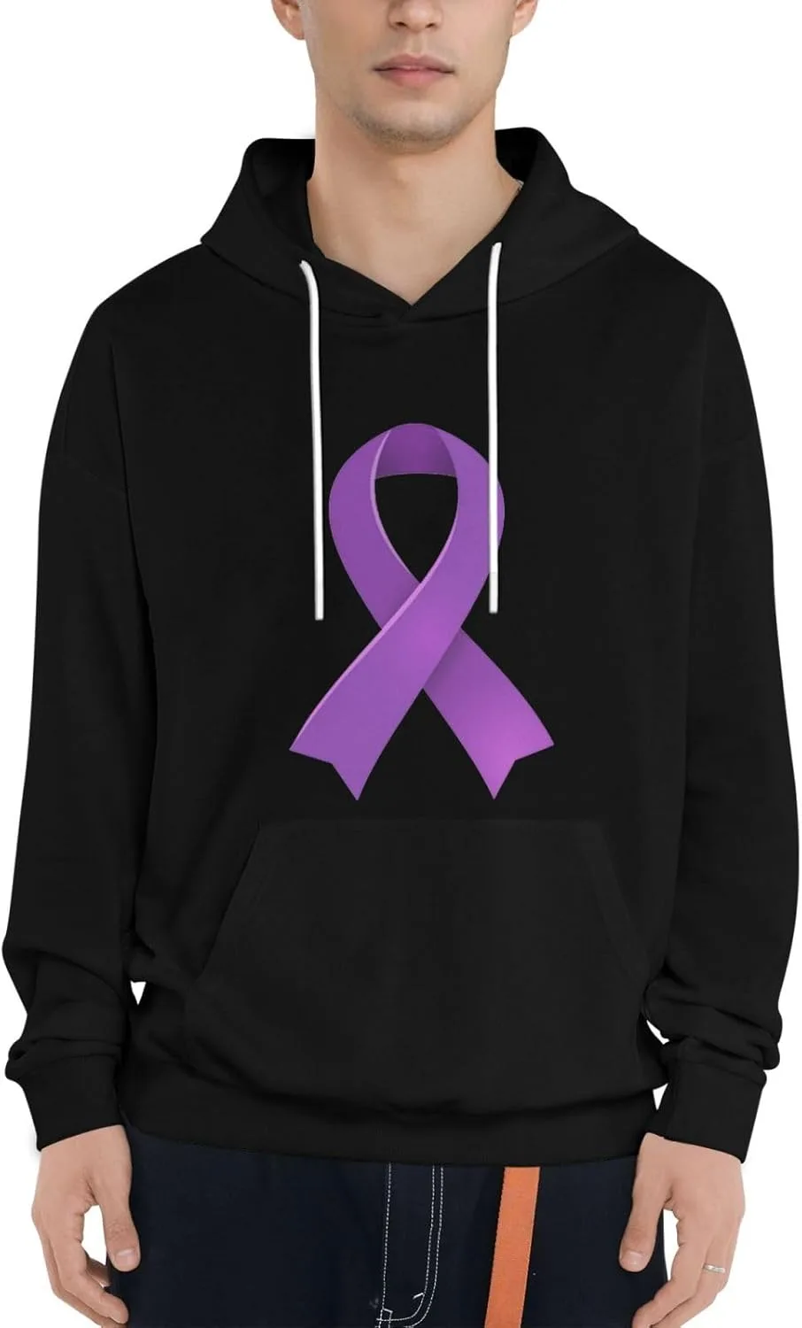 

Толстовка с капюшоном Teenage Men and Women в поддержку осведомленности о раке поджелудочной железы, цвет Purple Ribbon HYYTNHJSD