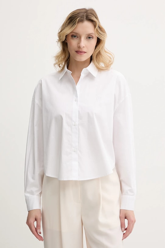 

Хлопковая рубашка Armani Exchange, белый