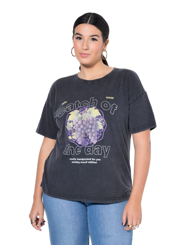 

Studio Untold Футболка антрацитового цвета, Черный, Studio Untold Футболка антрацитового цвета