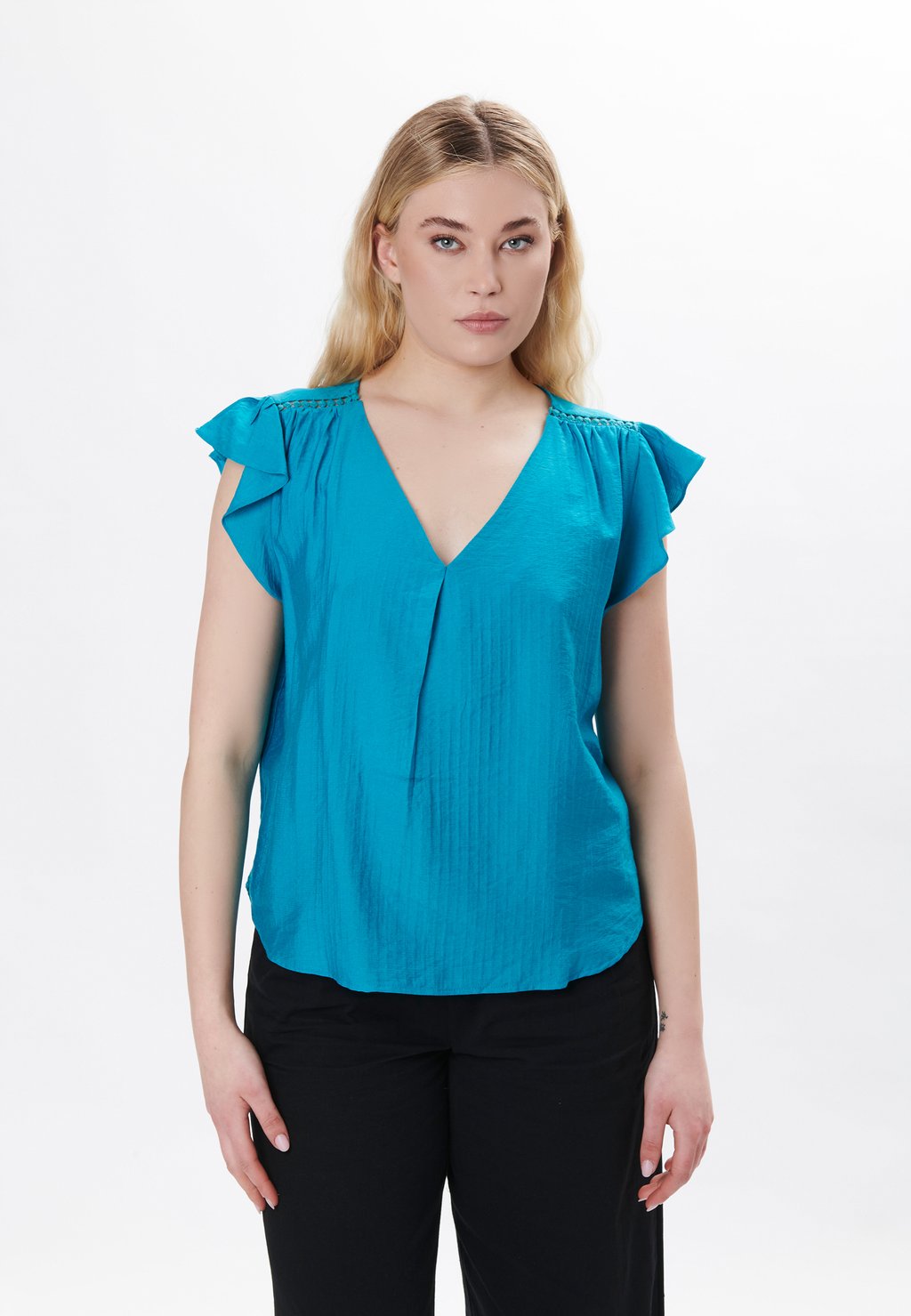 

Блуза TRIMMED SHOULDER Maison Form'elle, сине-зеленый