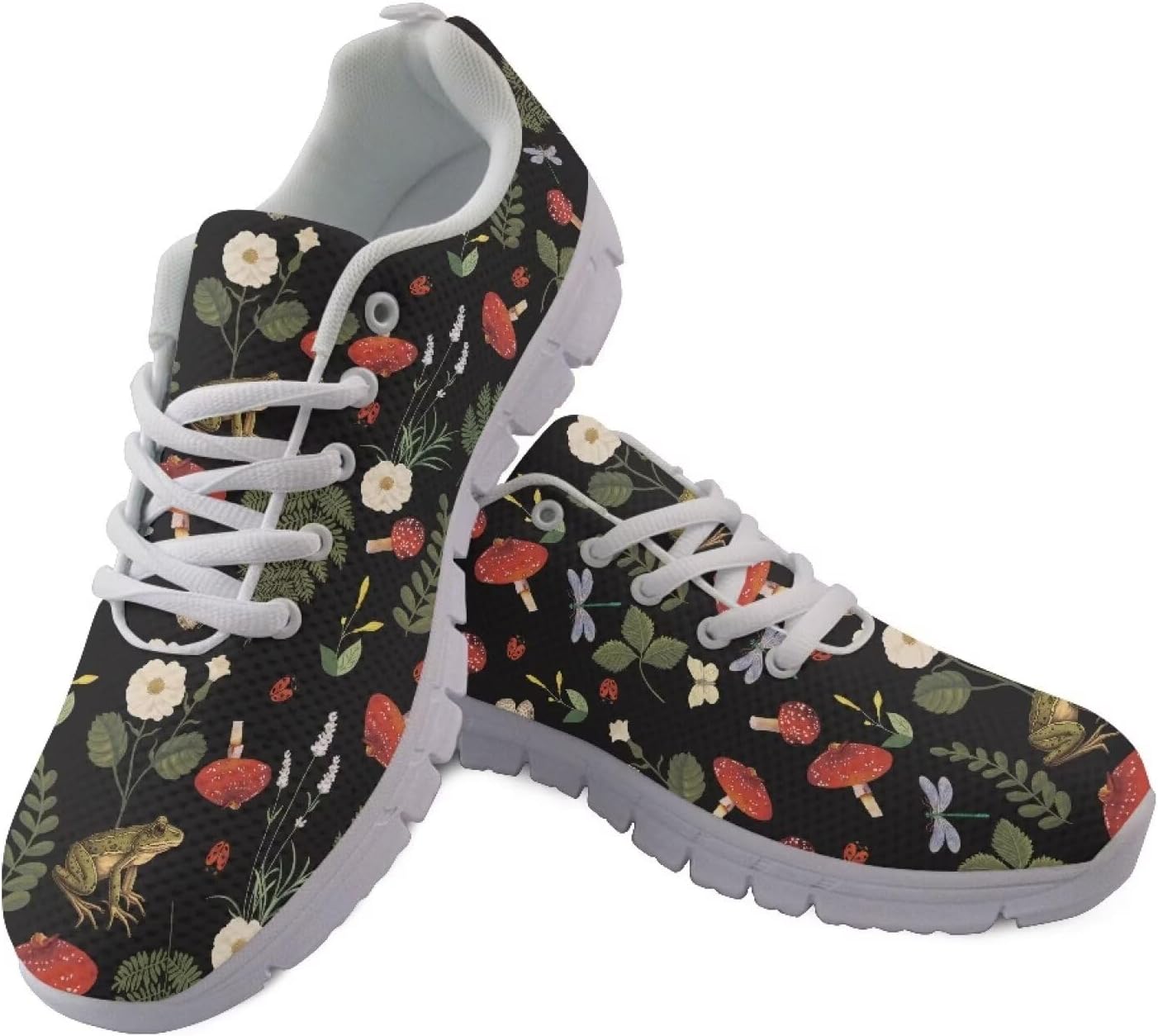 

Мужские спортивные кроссовки AmzPrint без шнурков для походов и прогулок, Mushroom Graphic