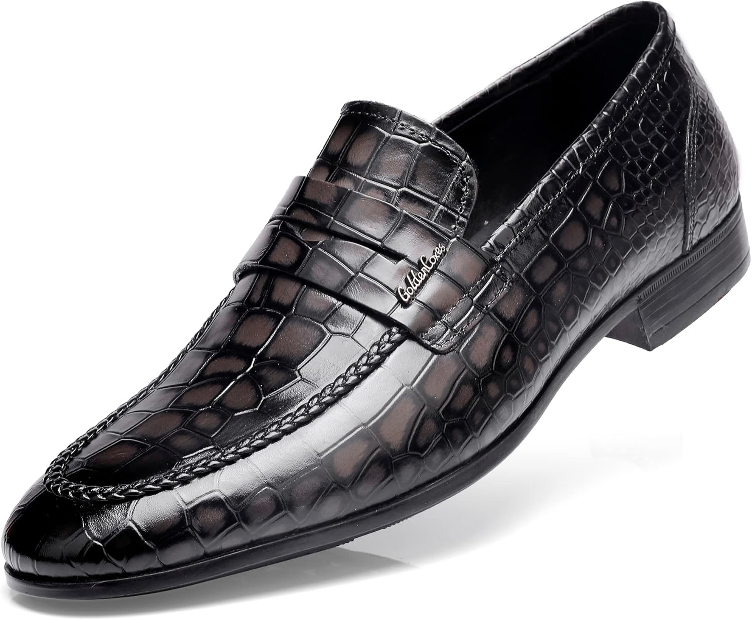 

Классические кожаные туфли для мужчин Golden Coxes Family, серый