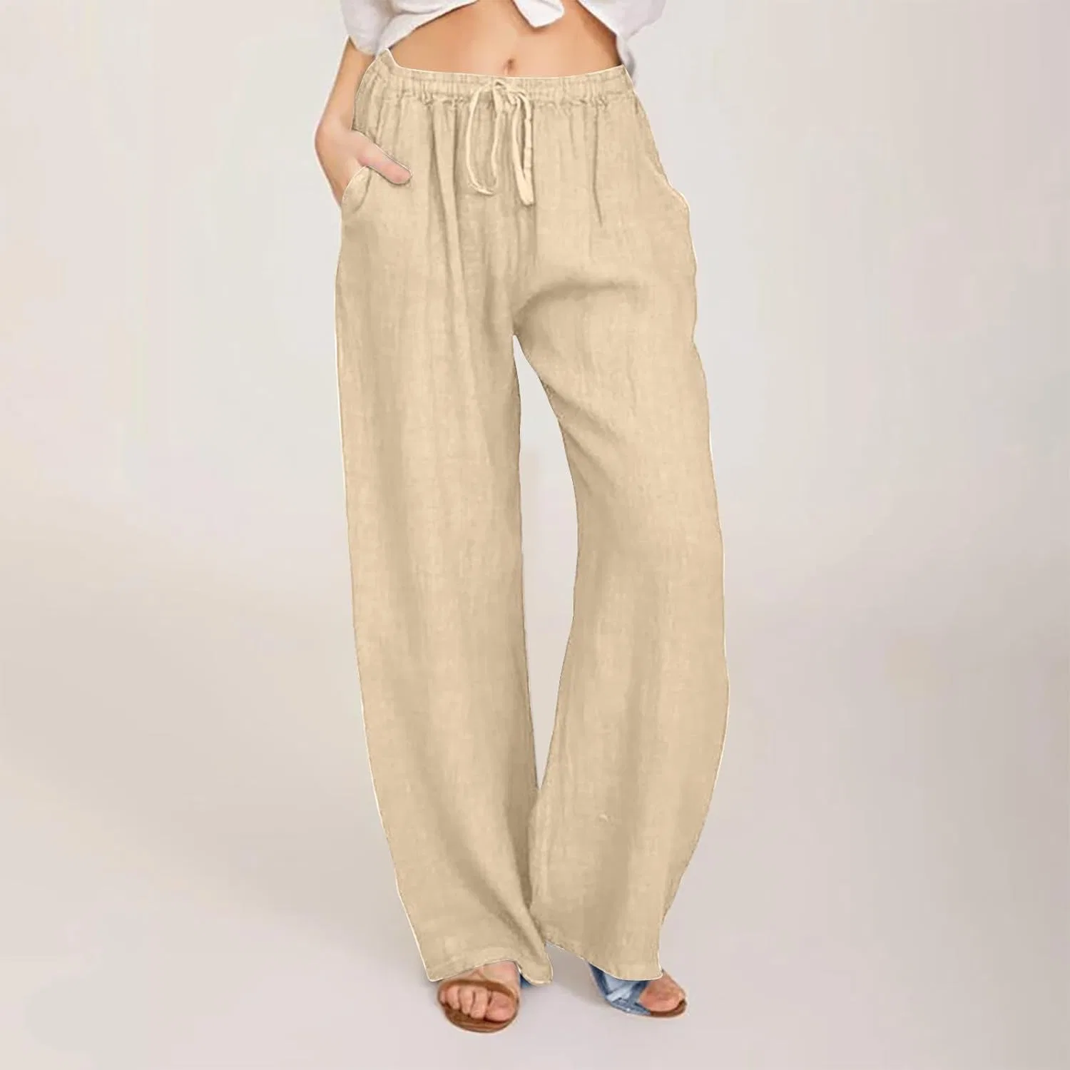 Джинсы, свободные, Khaki — фото 2