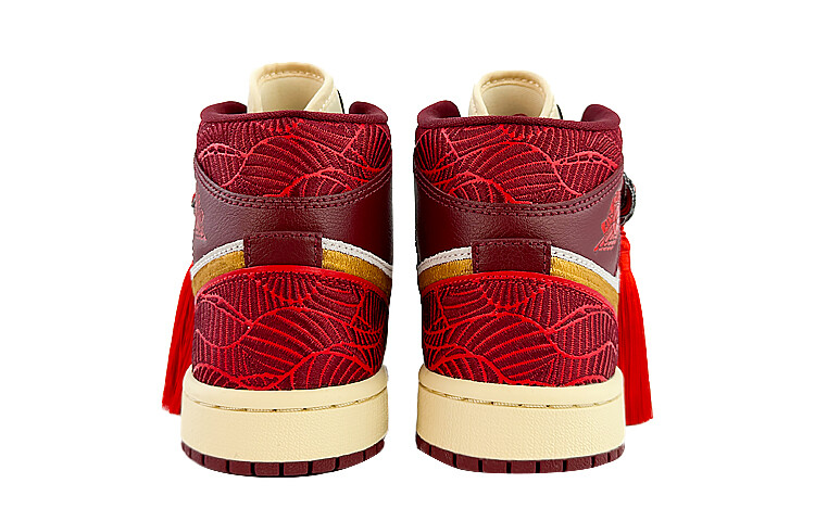 Кроссовки Air Jordan 1 Vintage Basketball Shoes Women's Mid-Top Red — фото 3