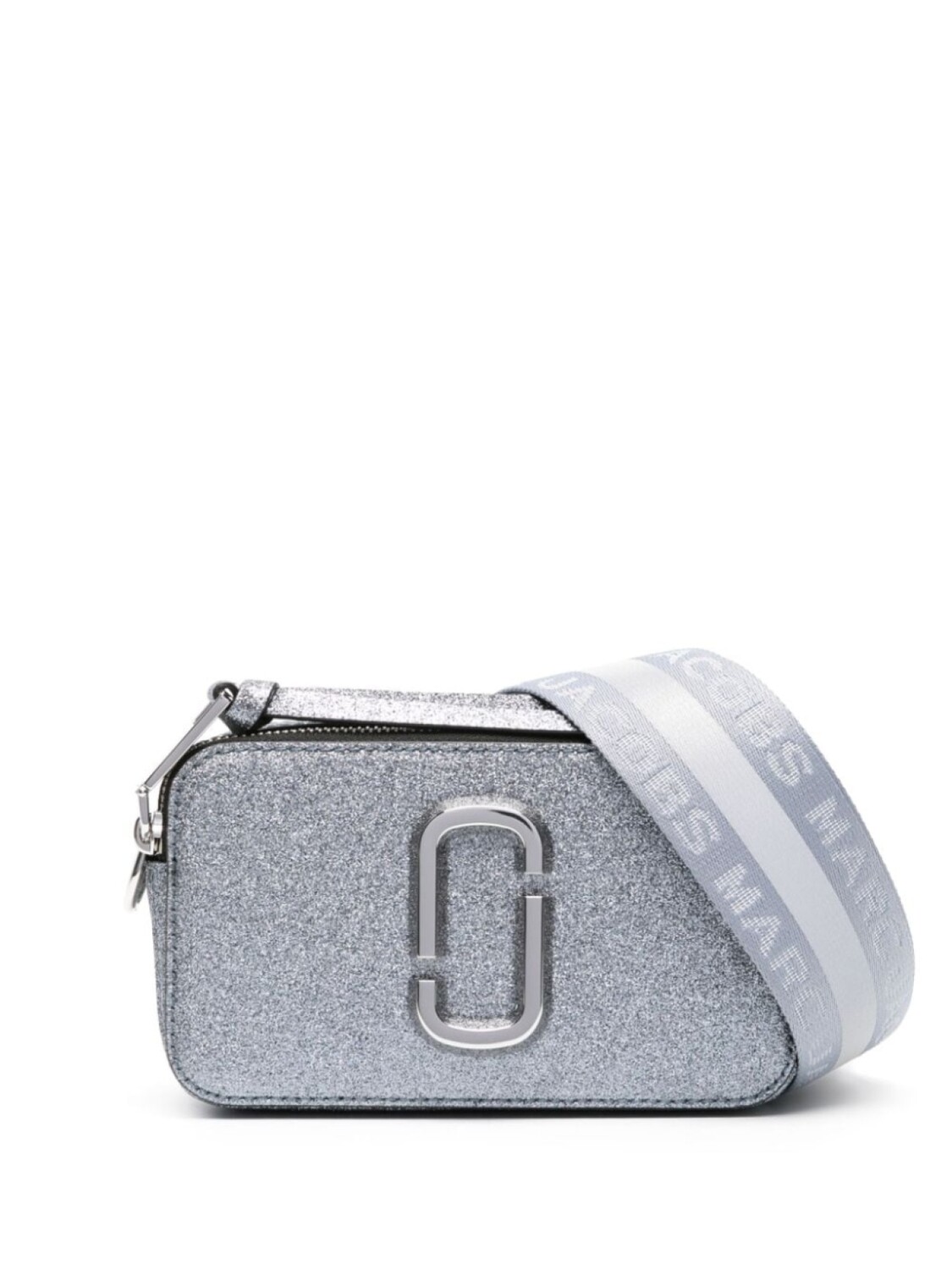 

Marc Jacobs сумка через плечо Metallic Snapshot с блестками, серебристый