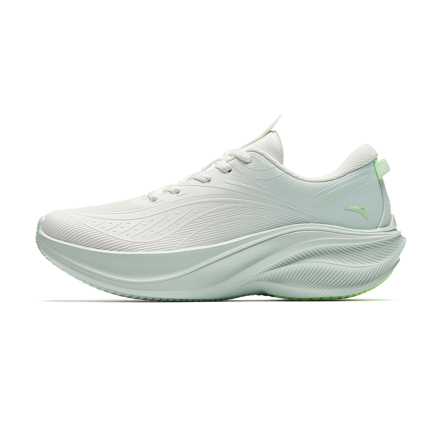 

ANTA Женские кроссовки Leaf 5.0 Cushioning Height Increasing Waterproof Low top Running Ivory White Light Sunlit Green