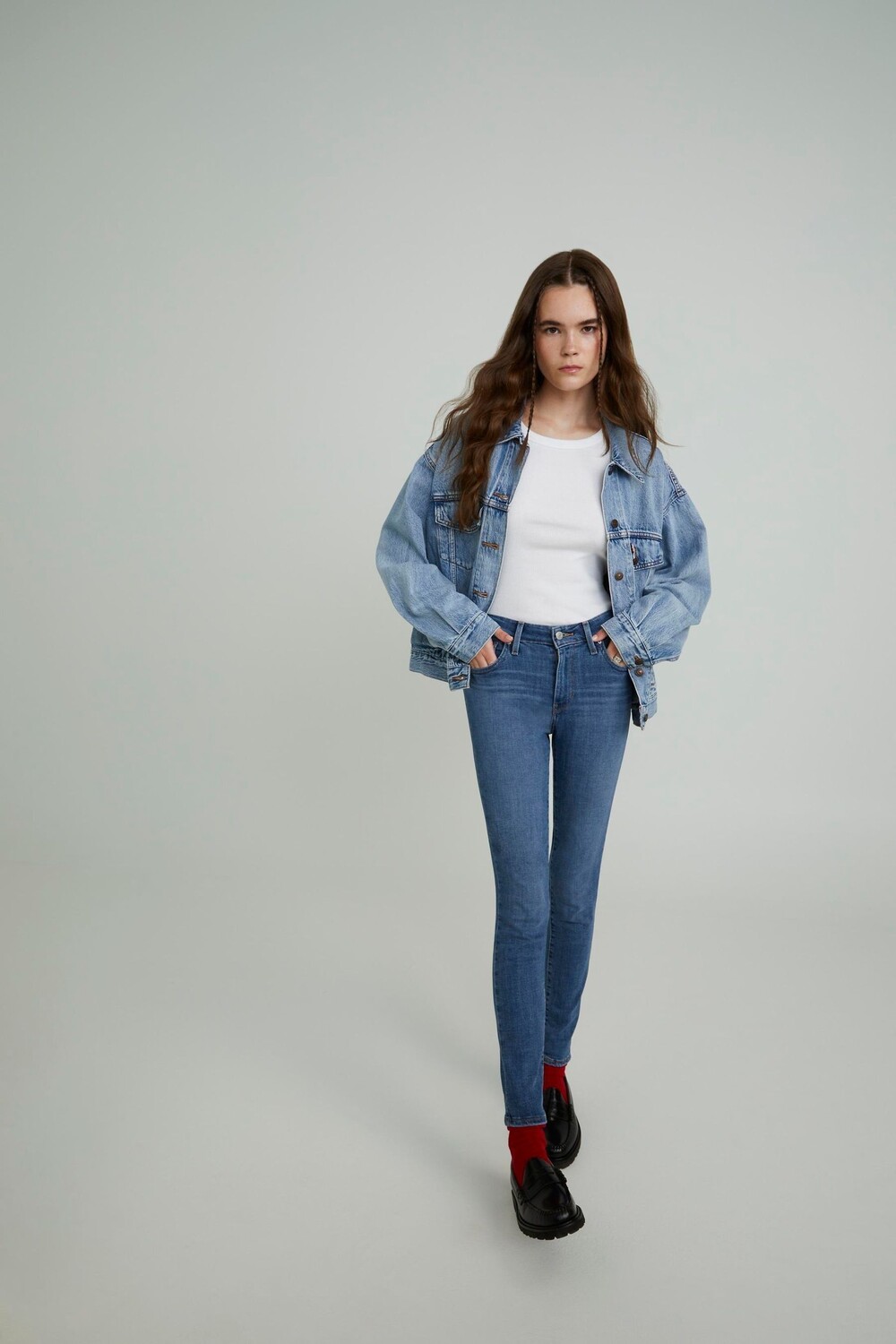

Джинсы скинни с высокой талией 721 Levi's, синий