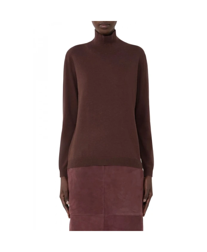 

Свитер с высоким воротником Kiku Weekend, коричневый