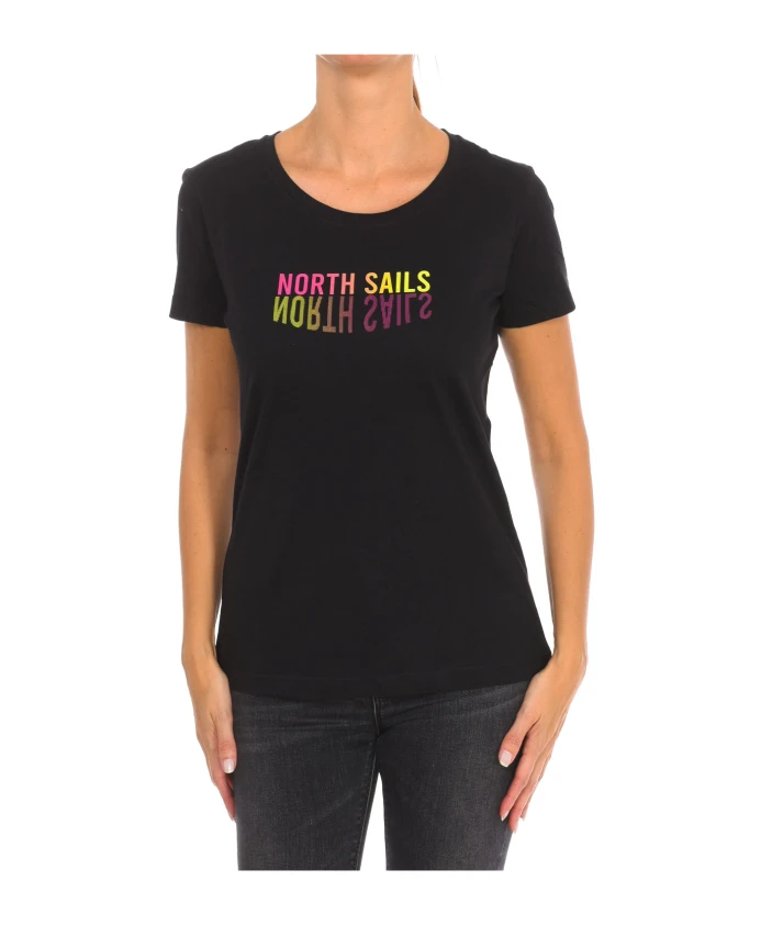 

Футболка с короткими рукавами и ребристым воротником. North Sails, черный