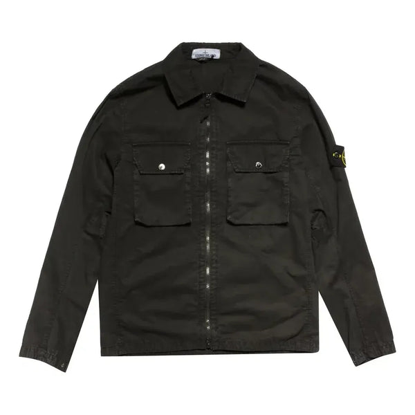 

Куртка 2 pocket shirt jacket 'black' Stone Island, черный