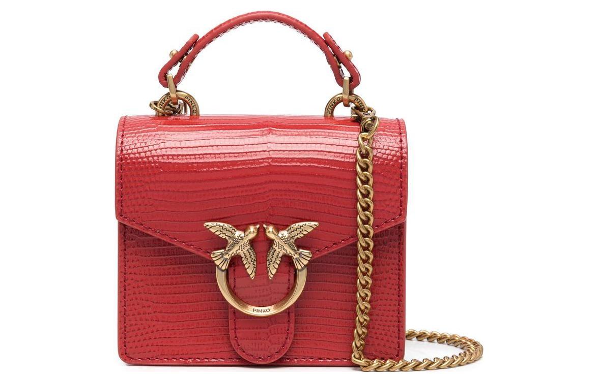 

Кожаная сумка через плечо Flying Bird Swallow с драгоценным камнем красного цвета PINKO