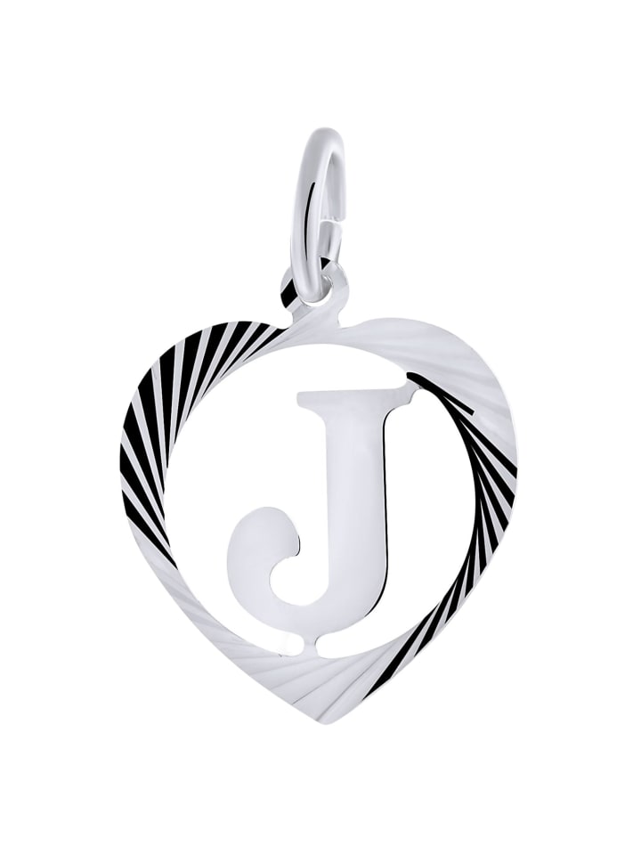 

Lucardi Подвеска из серебра 925 пробы в форме сердца с буквой J