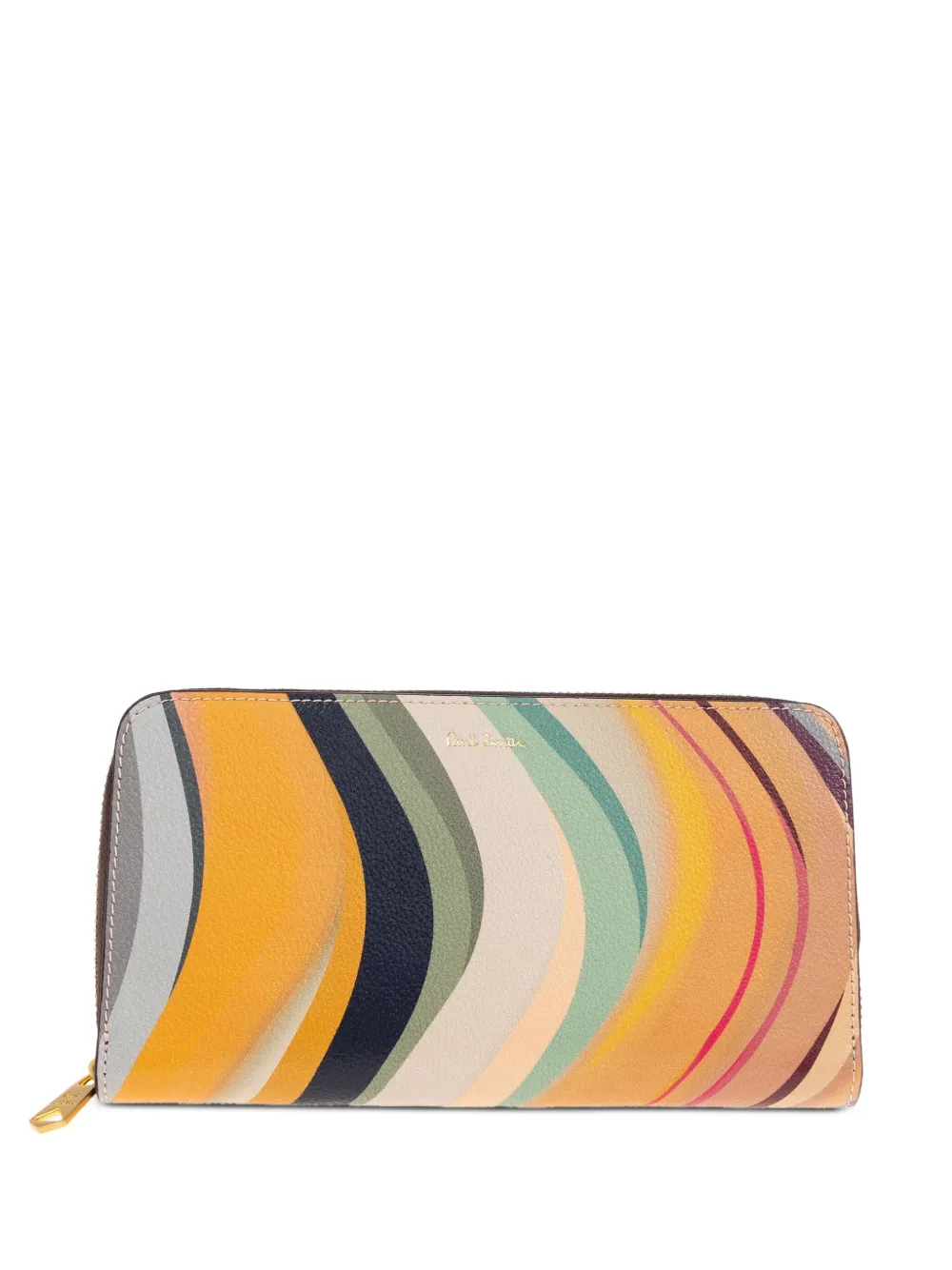 

Кошелек с круговой молнией и узором Paul Smith, оранжевый
