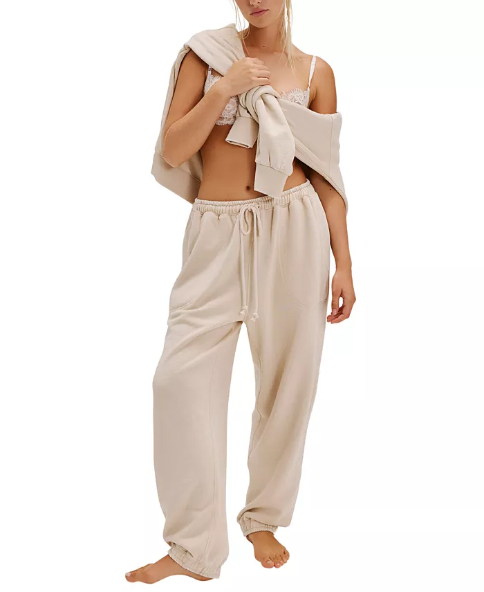 

Женские спортивные брюки со средней посадкой Free People, белый