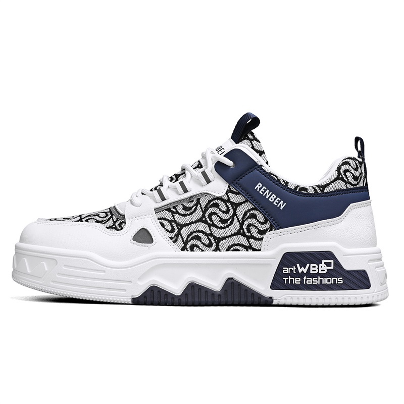 

Легкие и дышащие низкие мужские кроссовки для скейтбординга RENBEN, Black