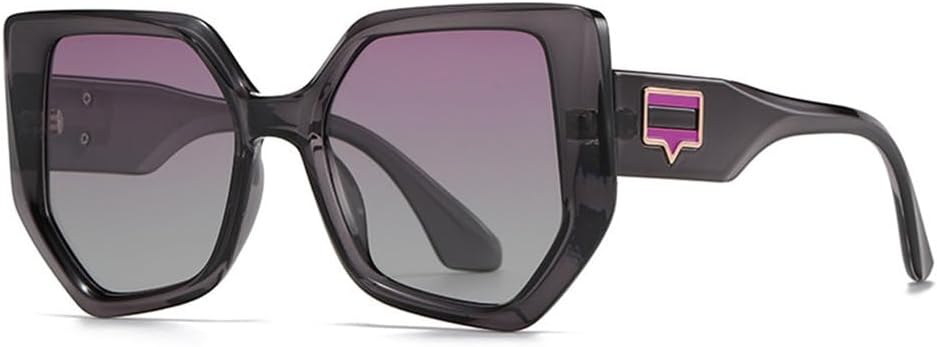 

Женские поляризованные солнцезащитные очки в оправе Мужские солнцезащитные очки с градиентной оправой и защитой от УФ-излучения UV400 в крупной оправе HPIRME, Purplered