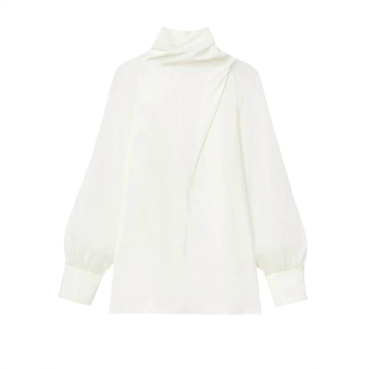 

Кроссоверная блуза в облачном оттенке Lafayette 148, Cloud