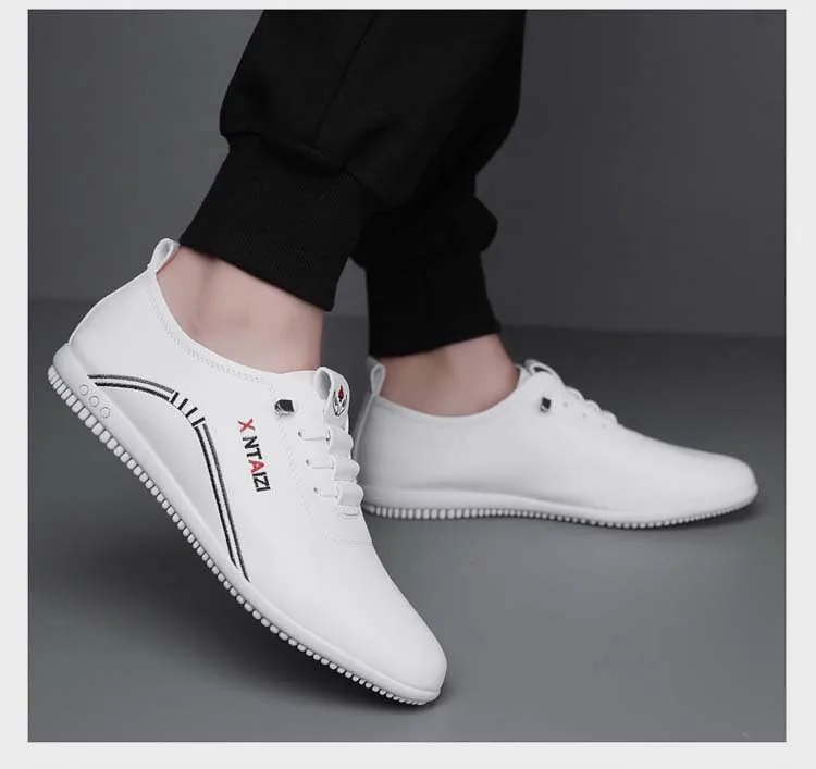 Man's Seasonal Style Features a Pair of Loafers - Stylish, Versatile, Lightweight and Comfortable, Suitable for Both Work and Casual wear FmShi, белый — фото 2